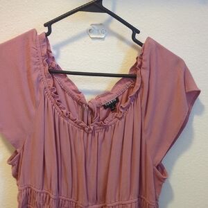 Torrid Mauve Ruffle Blouse